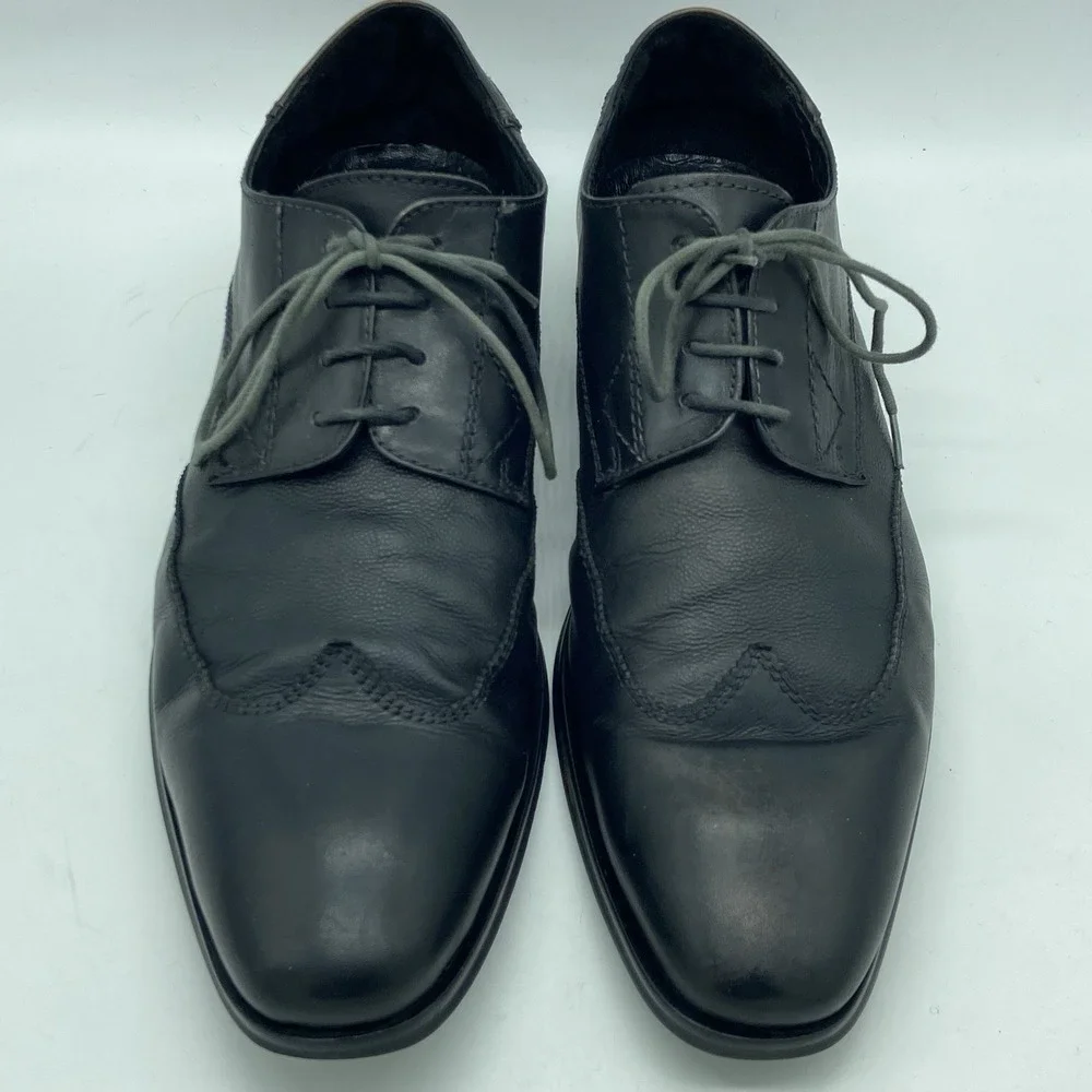 Kenneth Cole Dress Shoes Men's 10.5M Oxford Lace-Up Black Office Classic Dadcore